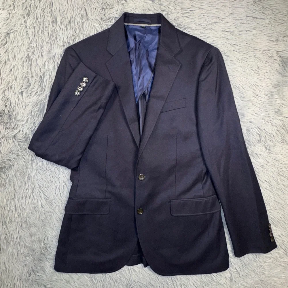 J Crew Blazer Men's 38R Ludlow Slim Fit American Woolen Navy Unstructured Jacket